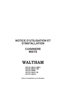 Mode d’emploi Waltham WTFSC M6631 MI Cuisinière