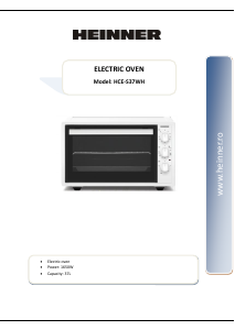 Manual Heinner HCE-S37WH Cuptor