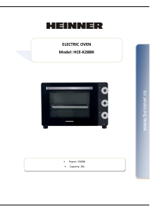 Manual Heinner HCE-K28BK Cuptor