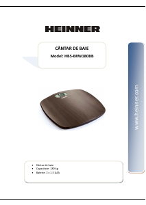 Manual Heinner HBS-BRW180BB Cântar
