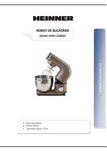 Manual Heinner HPM-L1500DC Mixer cu vas
