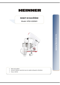Manual Heinner HPM-1000WH Stand Mixer