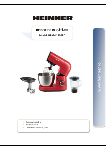 Manual Heinner HPM-L1200RD Mixer cu vas