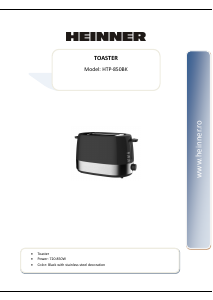 Manual Heinner HTP-850BK Prăjitor de pâine