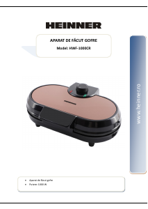Manual Heinner HWF-1000CR Aparat de vafe
