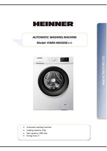Manual Heinner HWM-H6010SE+++ Washing Machine