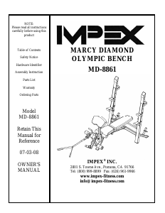 Handleiding Impex MD-8861 Fitnessapparaat