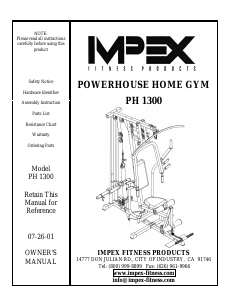 Handleiding Impex PH-1300 Fitnessapparaat