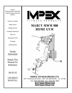 Handleiding Impex MWM-900 Fitnessapparaat