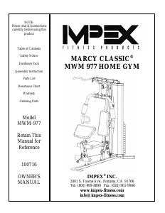 Manual Impex MWM-977 Multi-gym