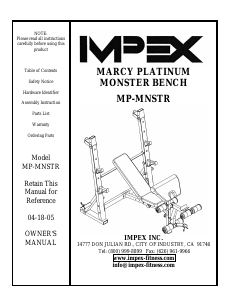 Manual Impex MP-MNSTR Multi-gym