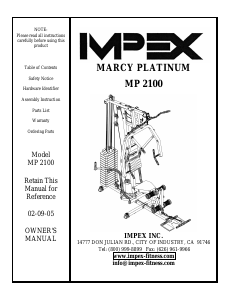 Handleiding Impex MP-2100 Fitnessapparaat