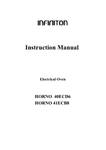 Manual Infiniton 41ECB8 Oven