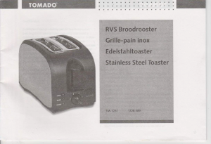 Handleiding Tomado TM-1281 Broodrooster