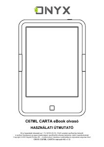 Használati útmutató Onyx C67ML Carta E-könyv-olvasó