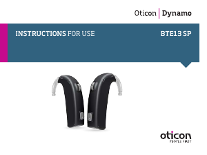 Manual Oticon Dynamo BTE13 SP Hearing Aid
