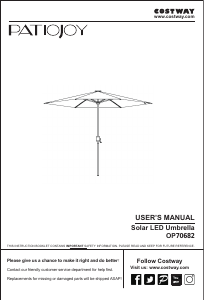 Handleiding Patiojoy OP70682BEA Parasol