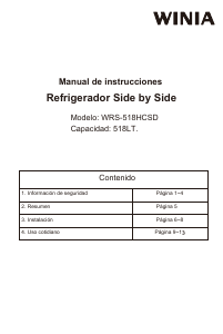 Manual de uso Winia WRS-518HCSD Frigorífico combinado