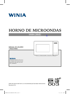 Manual de uso Winia WMN-28MD Microondas