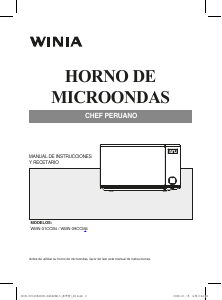 Manual de uso Winia WMN-31CCB4 Microondas