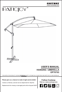 Handleiding Patiojoy OP70703WNA Parasol