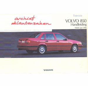 Handleiding Volvo 850 (1992)