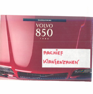Handleiding Volvo 850 (1993)
