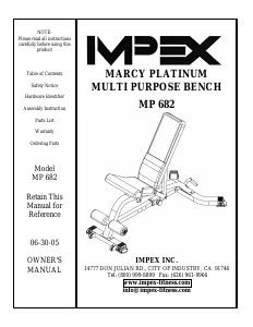 Handleiding Impex MP-682 Fitnessapparaat