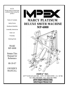 Handleiding Impex MP-6000 Fitnessapparaat