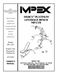 Handleiding Impex MP-LVR Fitnessapparaat