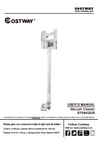 Manual Costway EP24432US-WHA Vacuum Cleaner