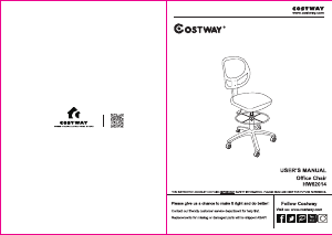 Наръчник Costway HW62014A Офис стол