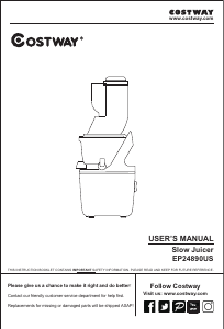 Manual Costway EP24890USA Juicer