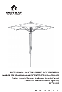 Bedienungsanleitung Costway OP70866BEA Sonnenschirm