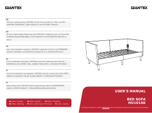 Manual Giantex HU10166GRA Canapea extensibilă