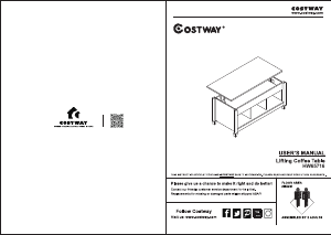 Посібник Costway HW65716CFA Журнальний столик