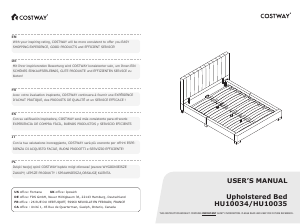 Manual de uso Costway HU10034NYA Estructura de cama