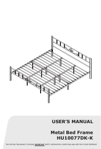 Manual de uso Costway HU10077DK-KA Estructura de cama