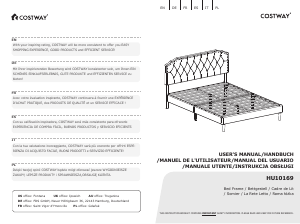 Посібник Costway HU10169GR-FA Каркас ліжка