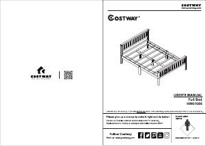 Посібник Costway HW61696A Каркас ліжка