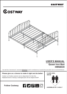 Manual de uso Costway HW68539SLA Estructura de cama