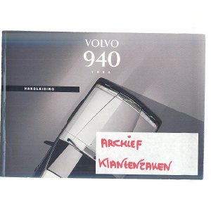 Handleiding Volvo 940 (1994)