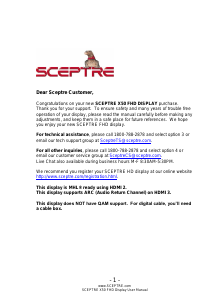 Bruksanvisning Sceptre X505BV-FMQCC LED TV