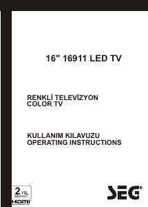 Kullanım kılavuzu SEG 16911 LED televizyon