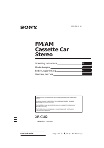 Handleiding Sony XR-C102 Autoradio