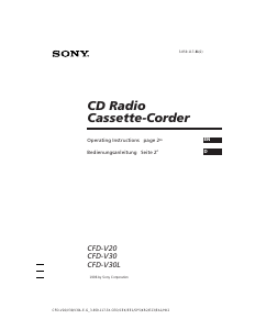 Handleiding Sony CFD-V30L Stereoset