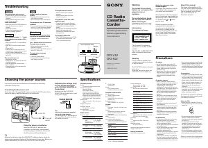 Manual Sony CFD-V10 Stereo-set