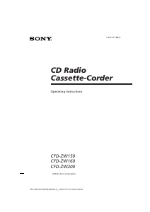 Handleiding Sony CFD-ZW160 Stereoset