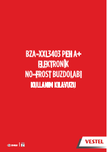 Kullanım kılavuzu Vestel BZA-XXL3403PEHA+ Donduruculu buzdolabı