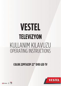 Kullanım kılavuzu Vestel 22PF5021P LED televizyon
